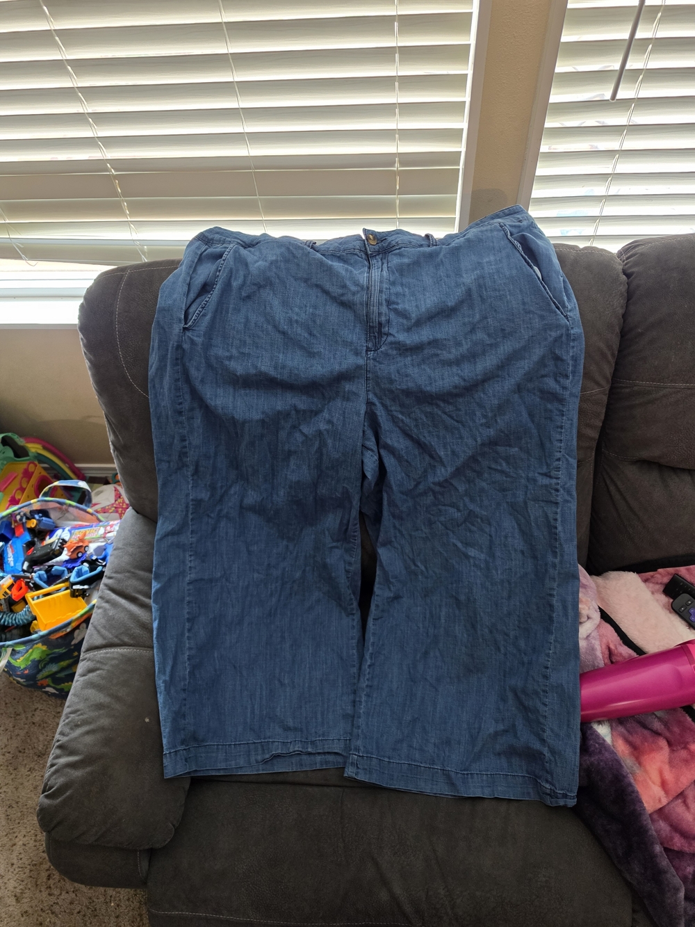 Torrid Womens Blue Cotton Blend Wide Leg Pants.
